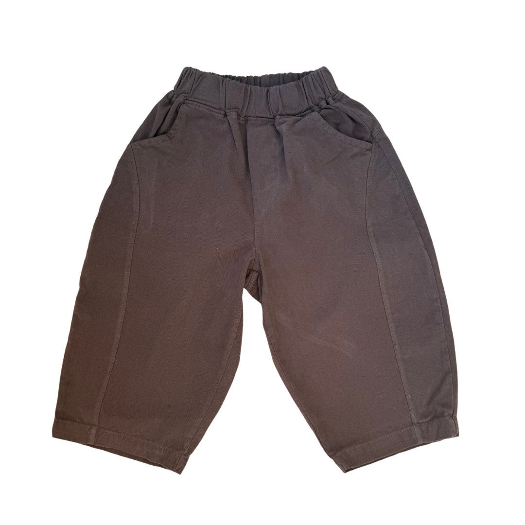 Stoere oversized broek bruin