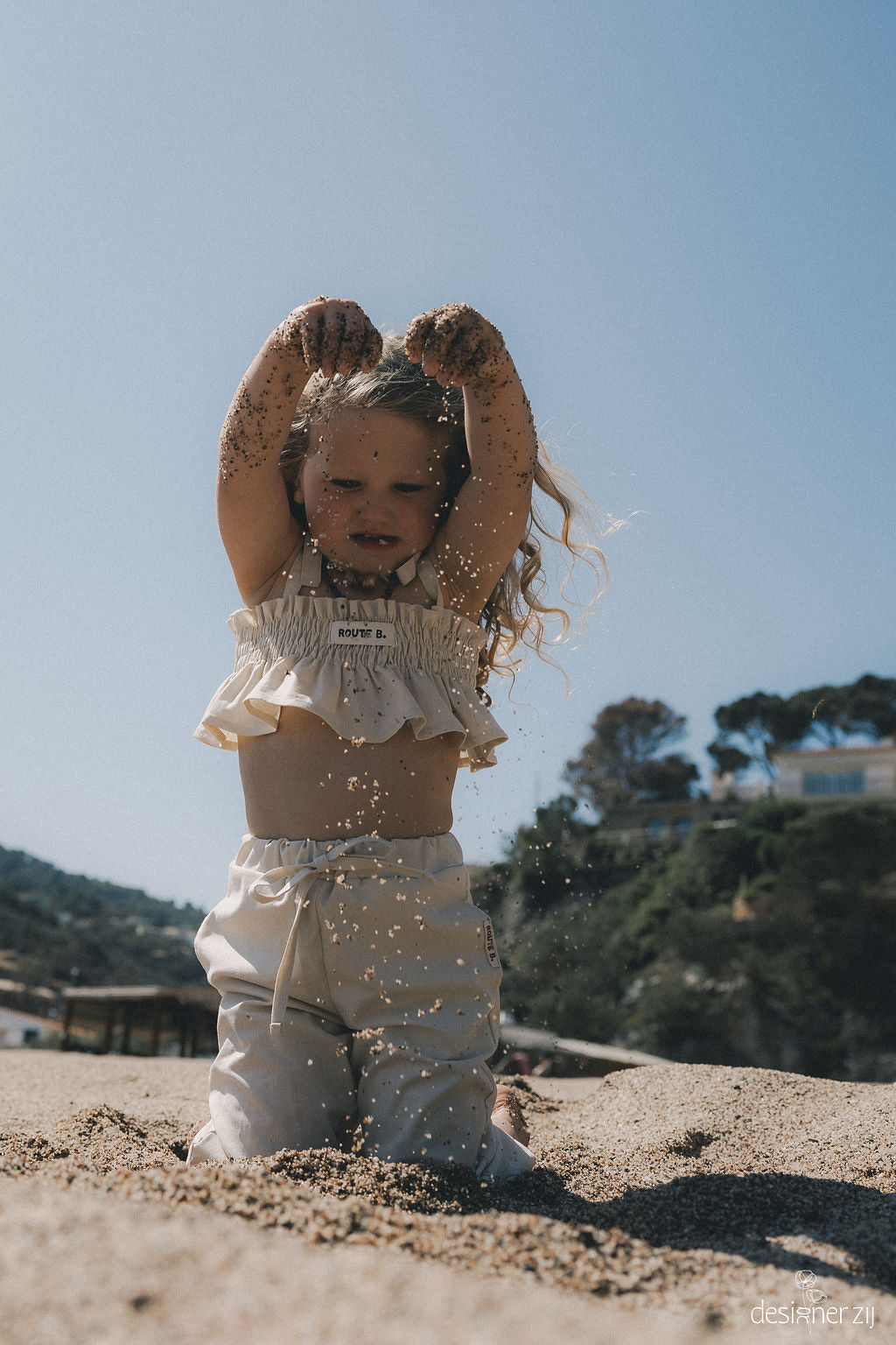 Linnen set ruffle