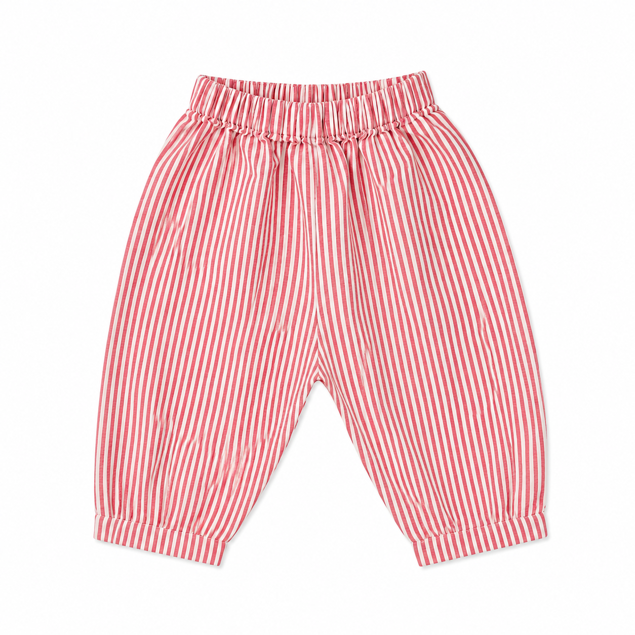 Wide fit baby pants red stripe