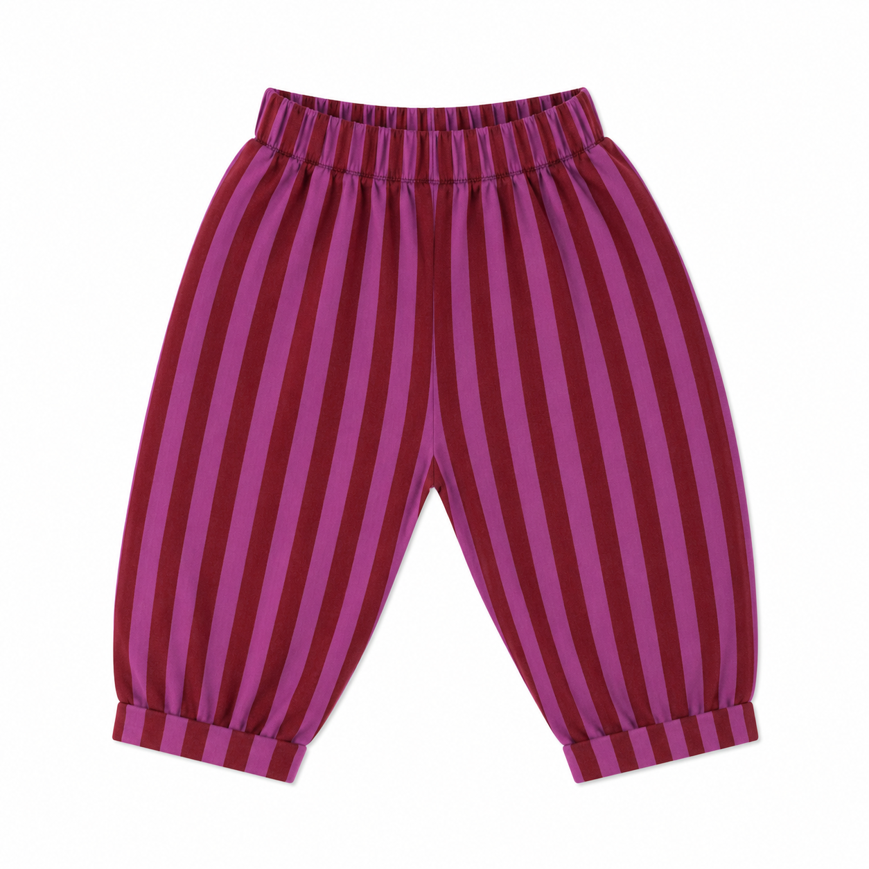 Wide fit baby pants red/pink stripe