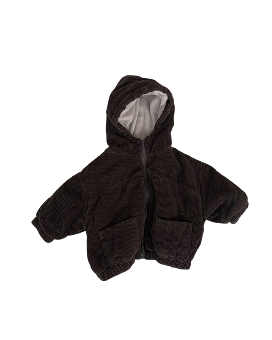 Corduroy Hooded Jacket – Chocolate