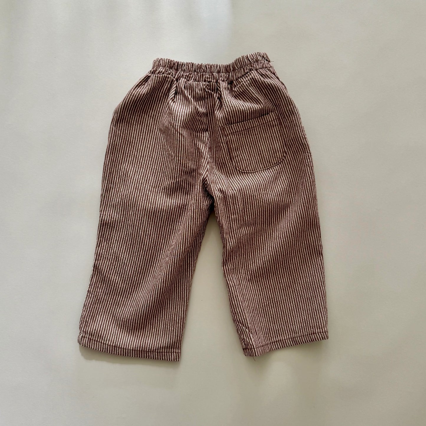 Stoere streepbroek bruin