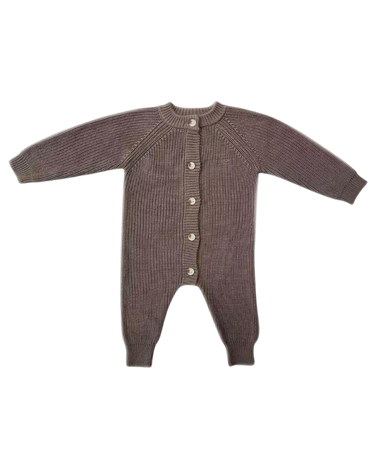 Cozy knit jumpsuit | Mocha