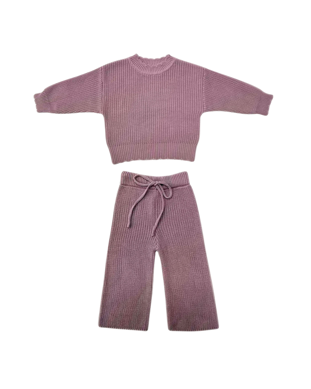 Strick-Mädchen-Set – Dusty Mauve