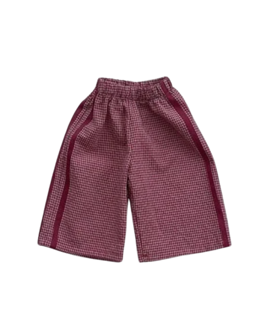 Check pants red