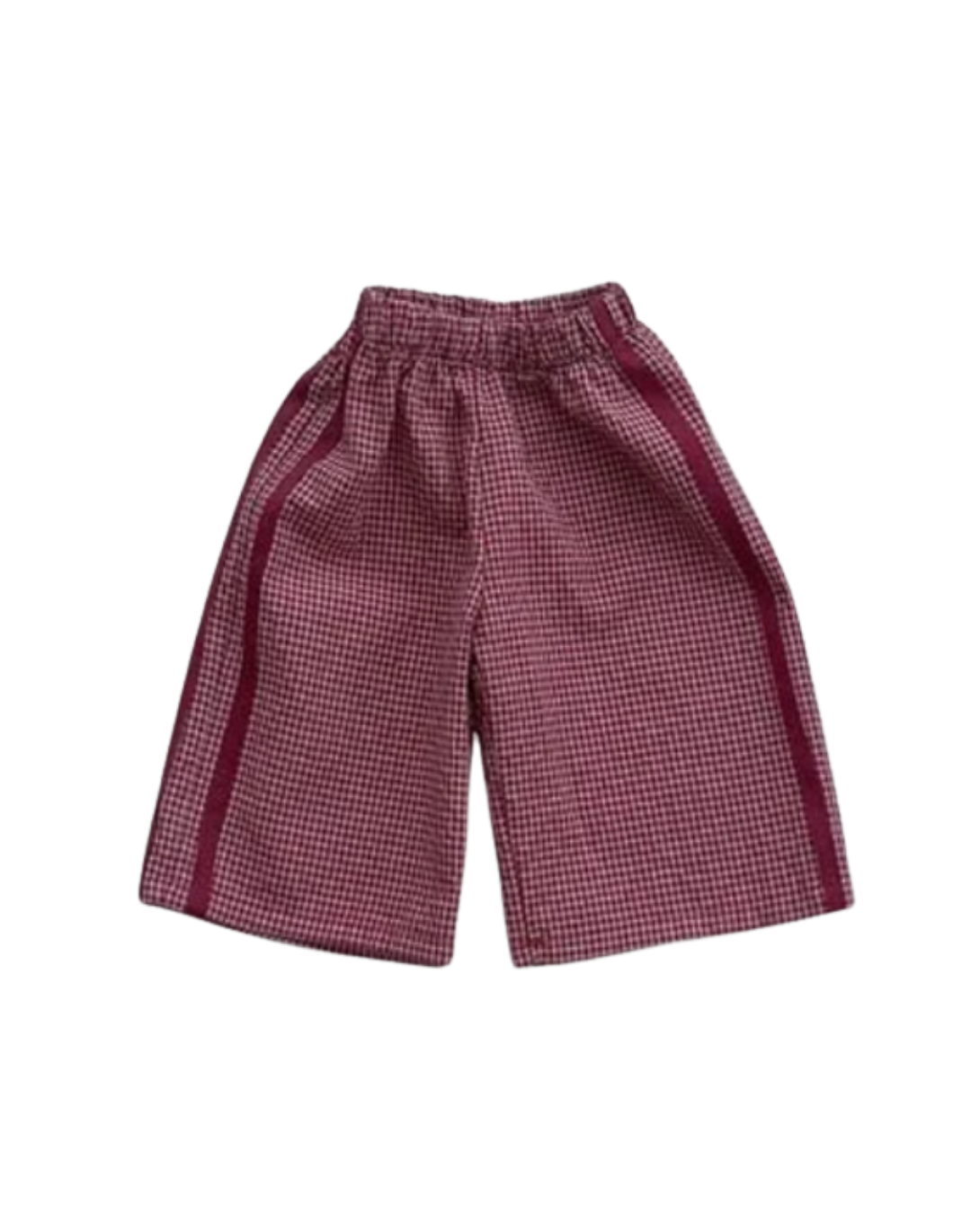 Check pants red