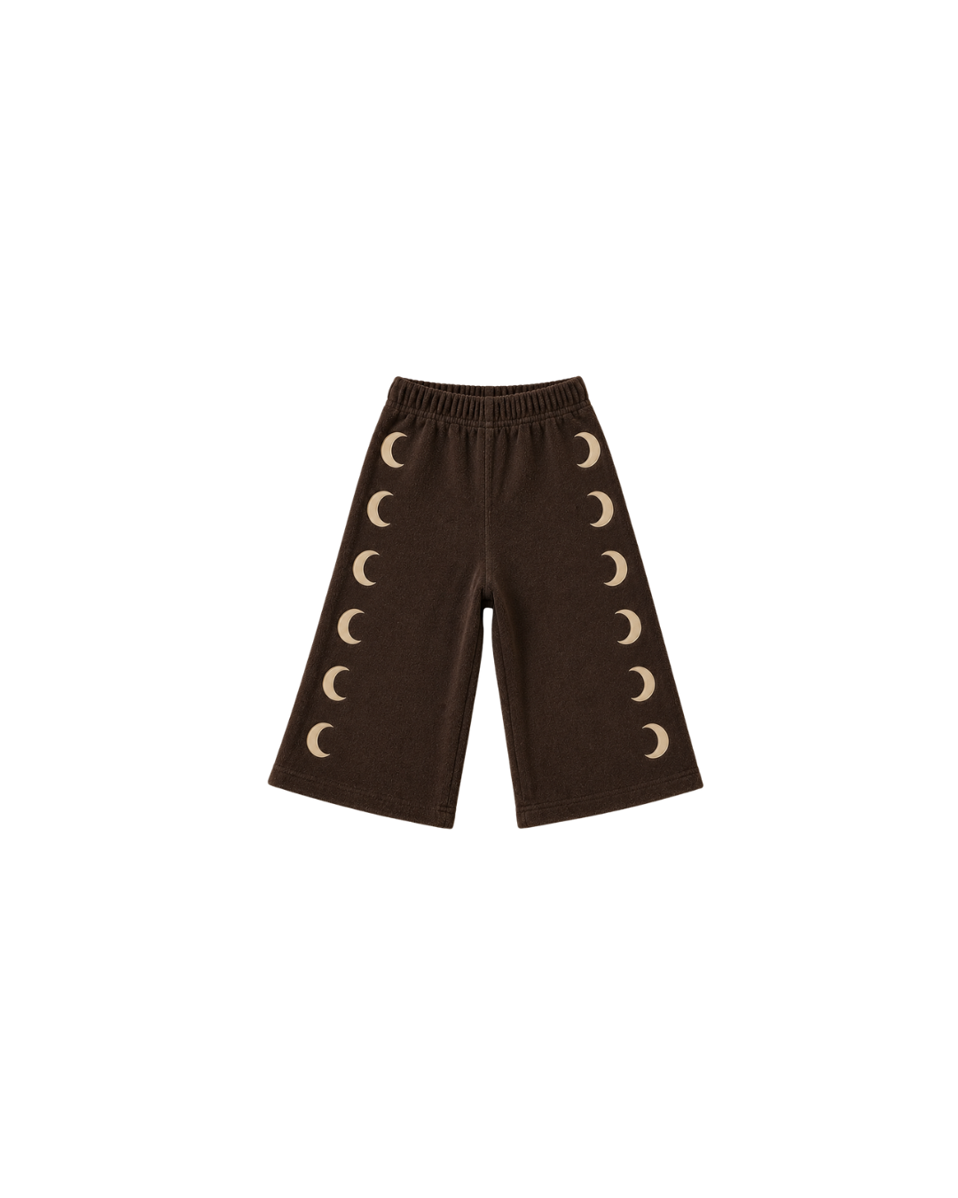 Weite Frottee-Hose braun