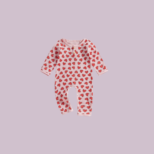Baby jumpsuit met hartjes 💘