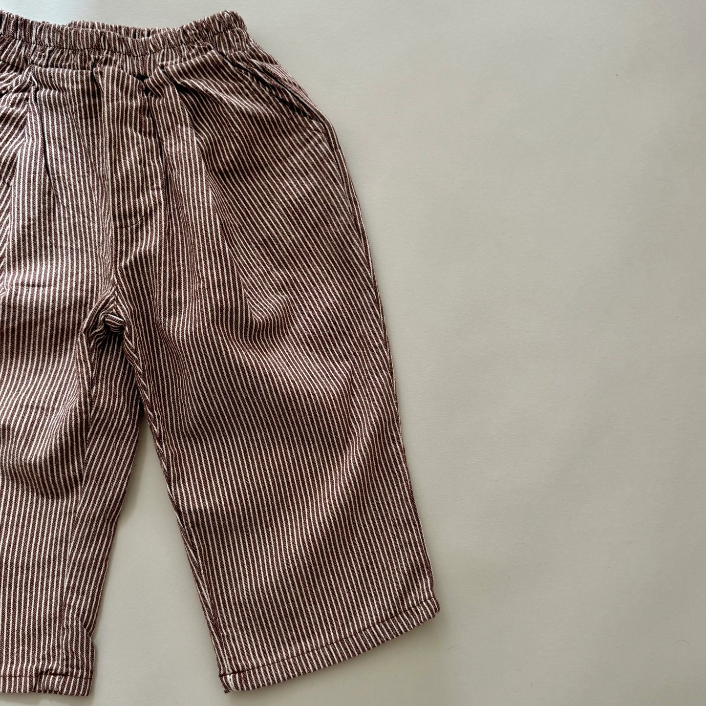 Stoere streepbroek bruin