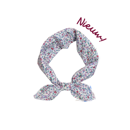 Bandana rode bloemetjes