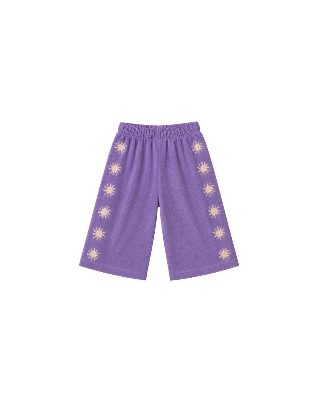 Weite Frottee-Hose braun