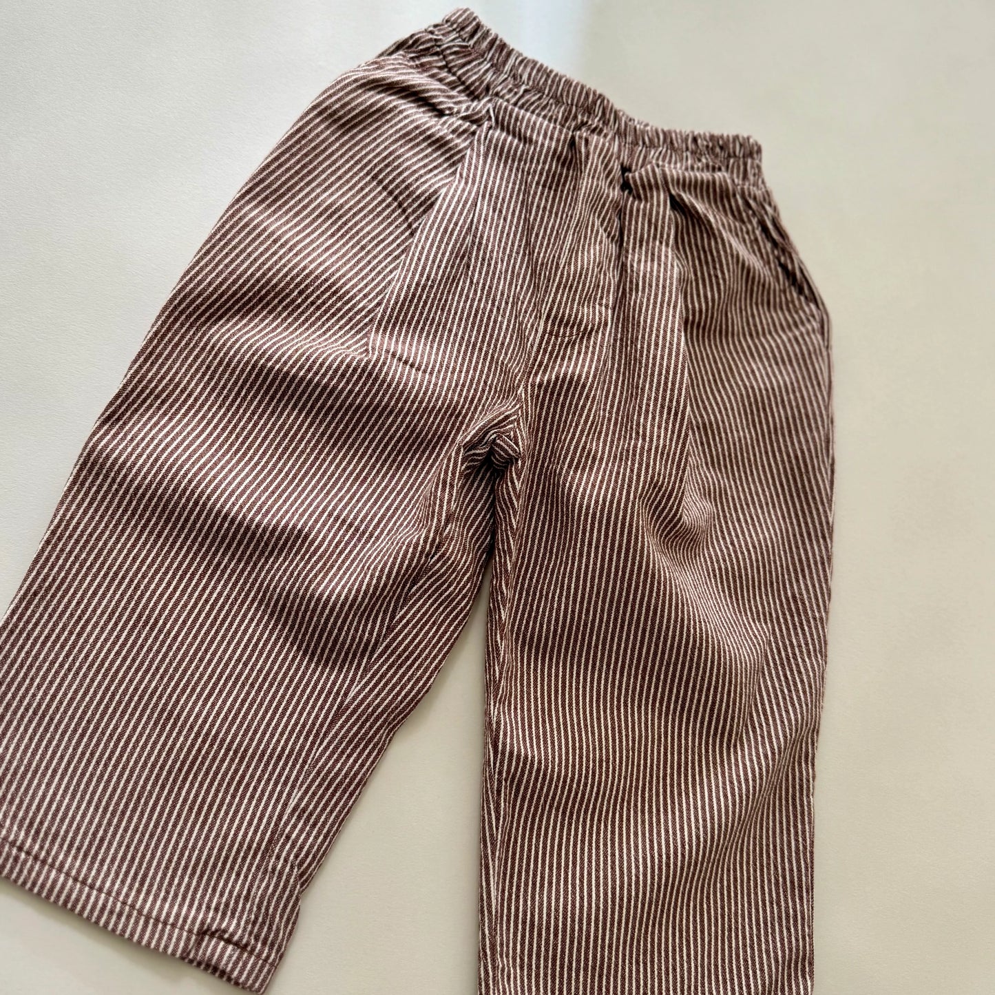 Stoere streepbroek bruin