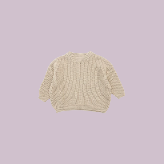 Knitted sweater bruin/beige