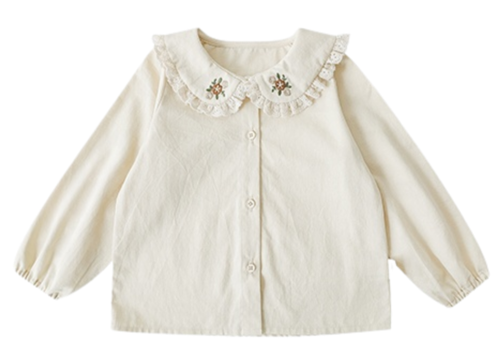 Blouse Daisy Embroidery – Cream