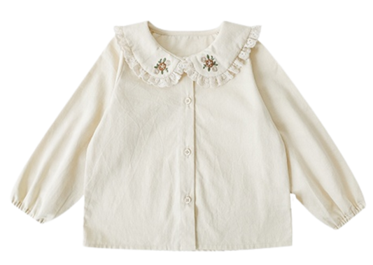 Blouse Daisy Embroidery – Cream