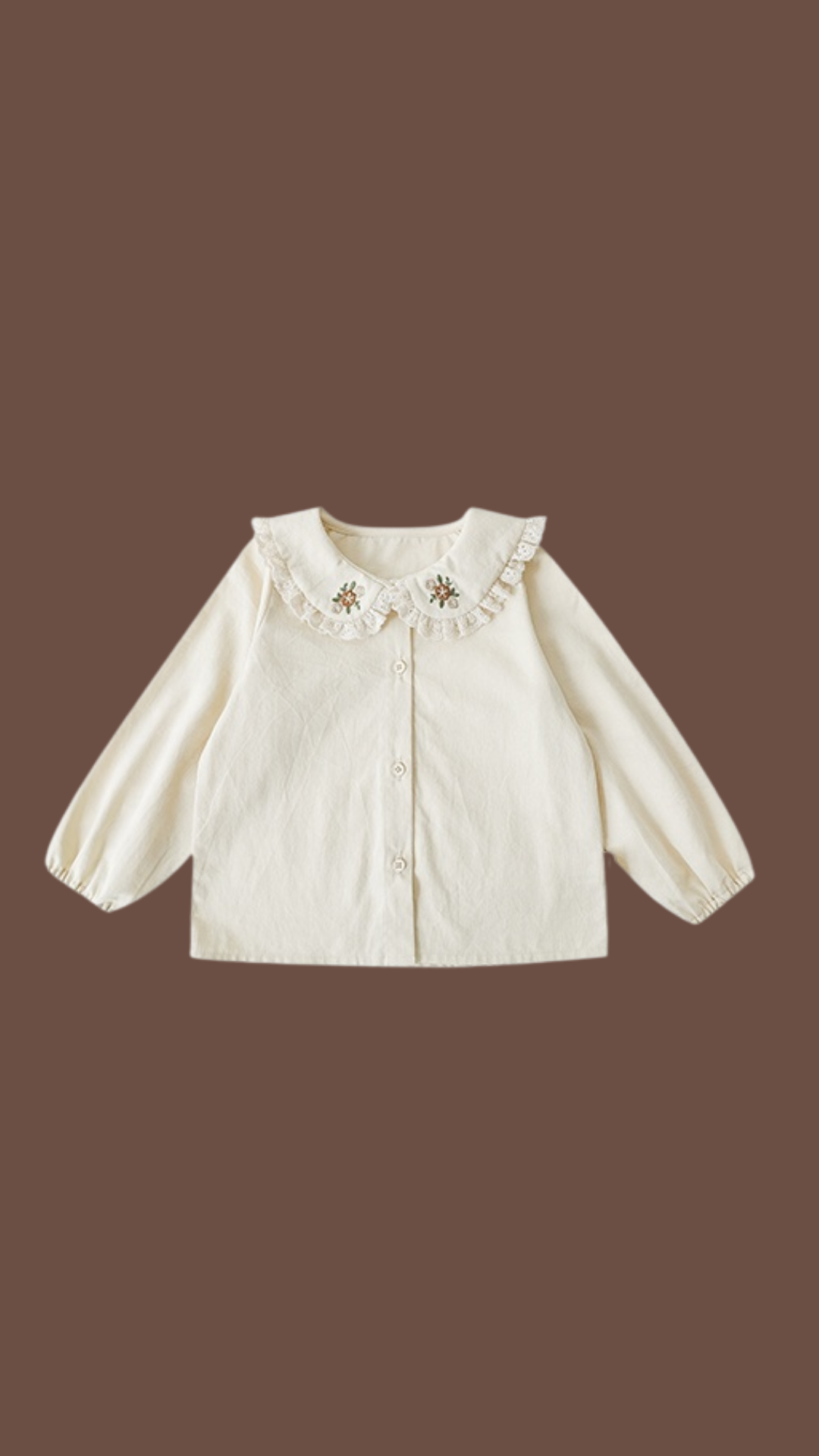 Blouse Daisy Embroidery – Cream