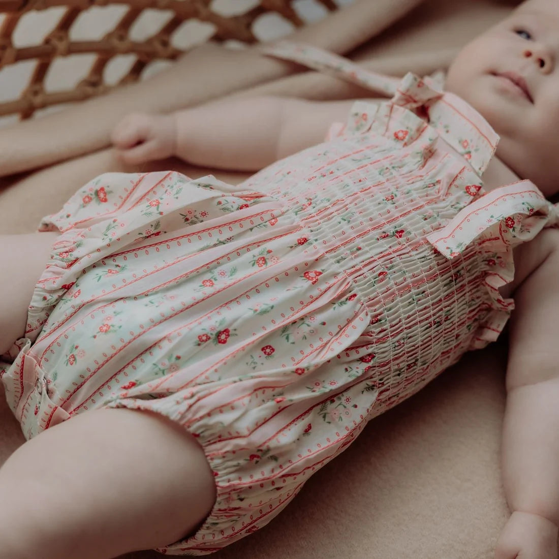 Roze bloemetjes romper 62/68