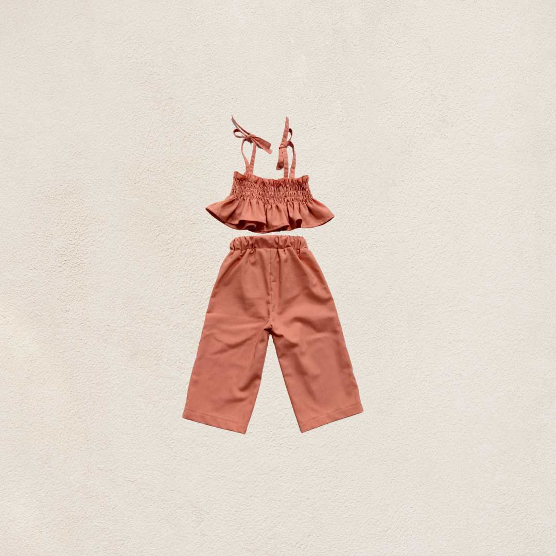 Linnen set ruffle