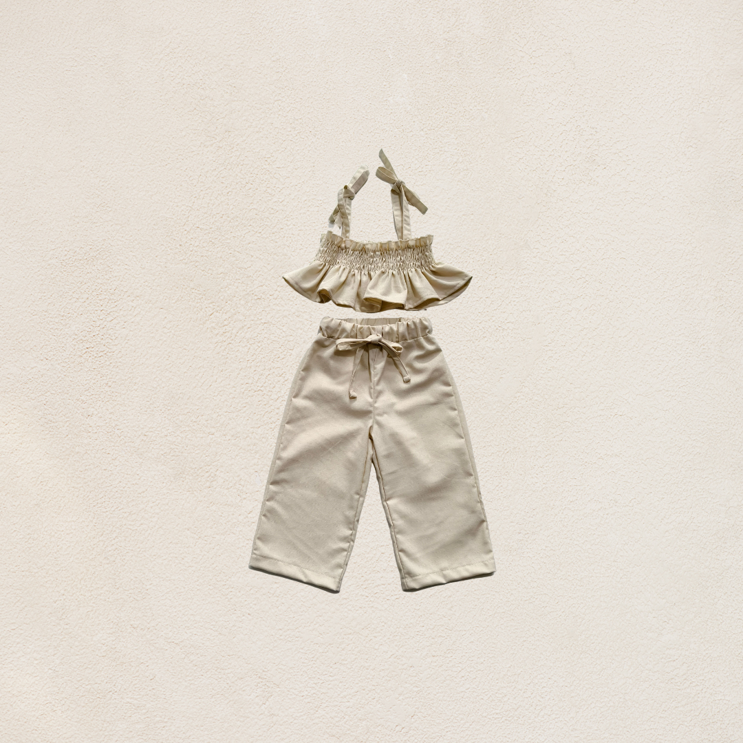 Linnen set ruffle