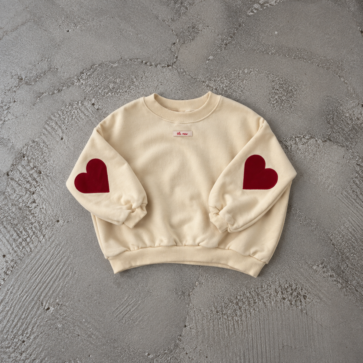 Heart Sweatshirt beige