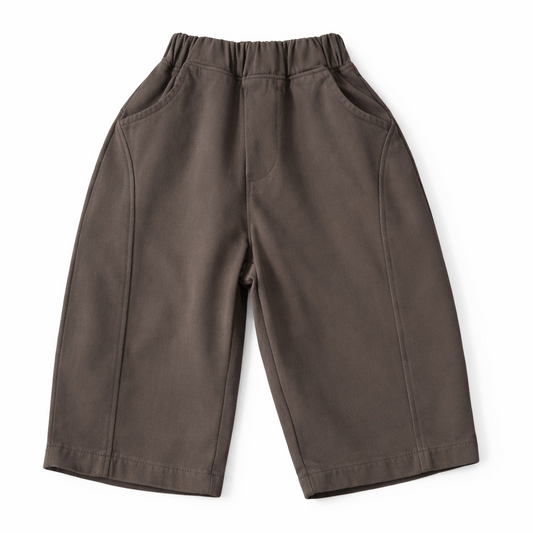 Stoere oversized broek bruin