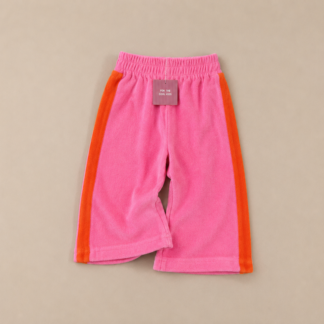 Wide fit badstof roze/oranje | limited edition
