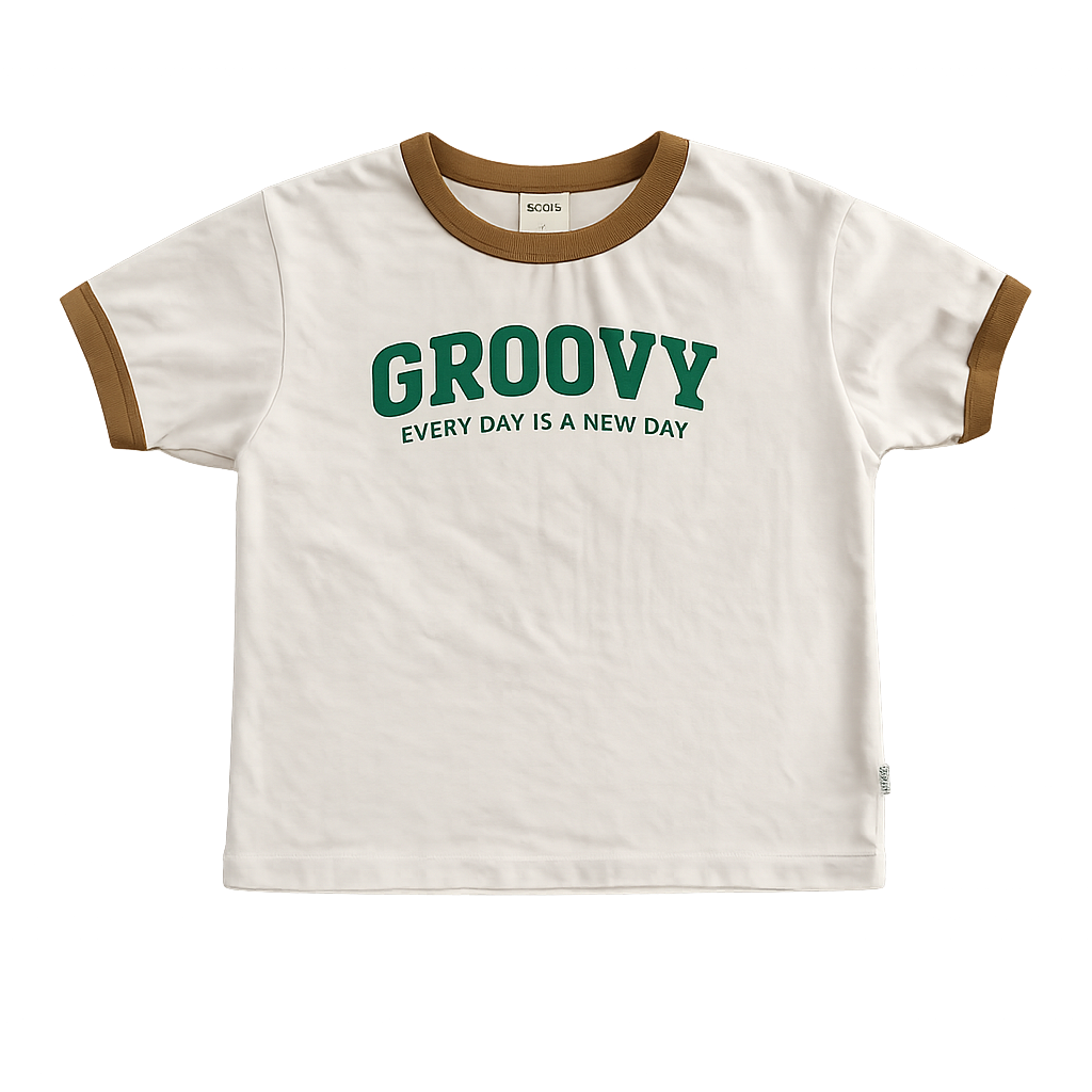 Groovy tee Beige/Bruin 92/98
