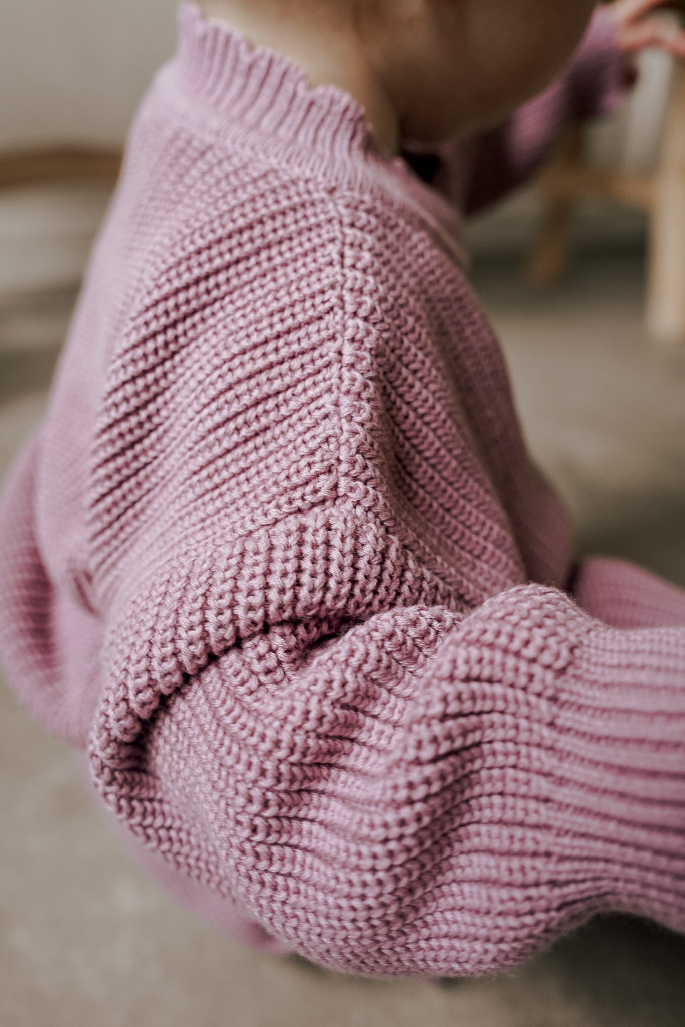 Strick-Mädchen-Set – Dusty Mauve