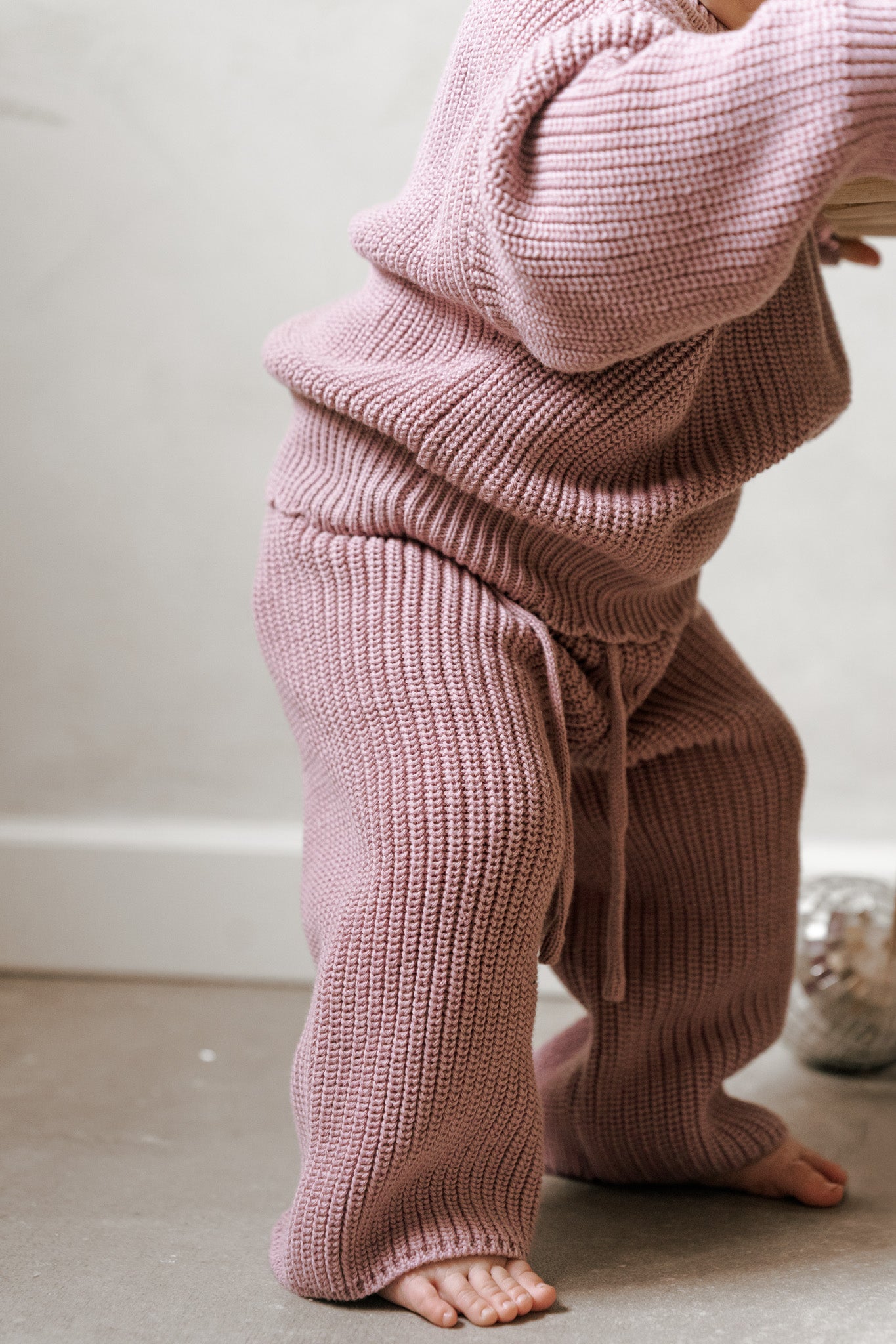 Strick-Mädchen-Set – Dusty Mauve