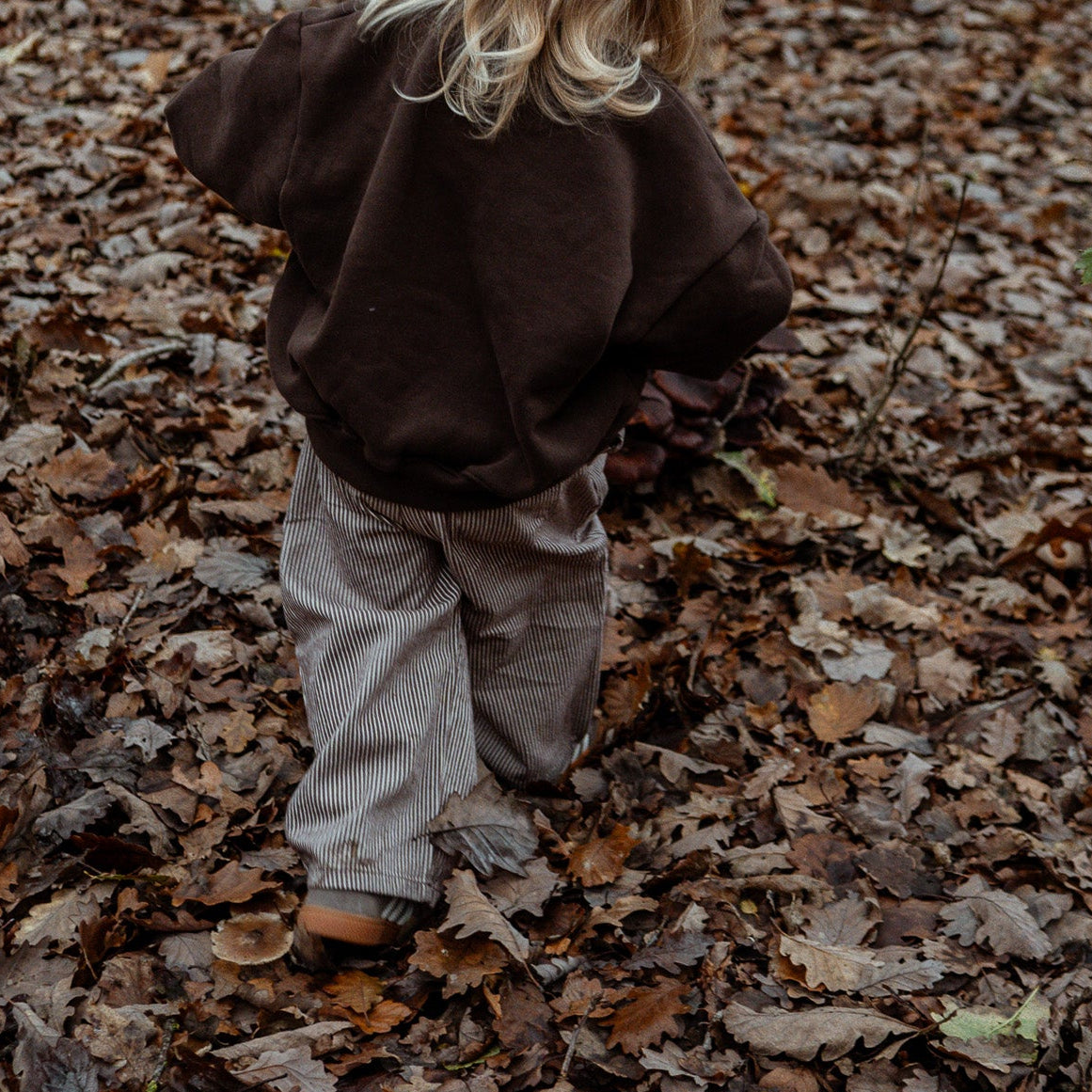 Stoere streepbroek bruin