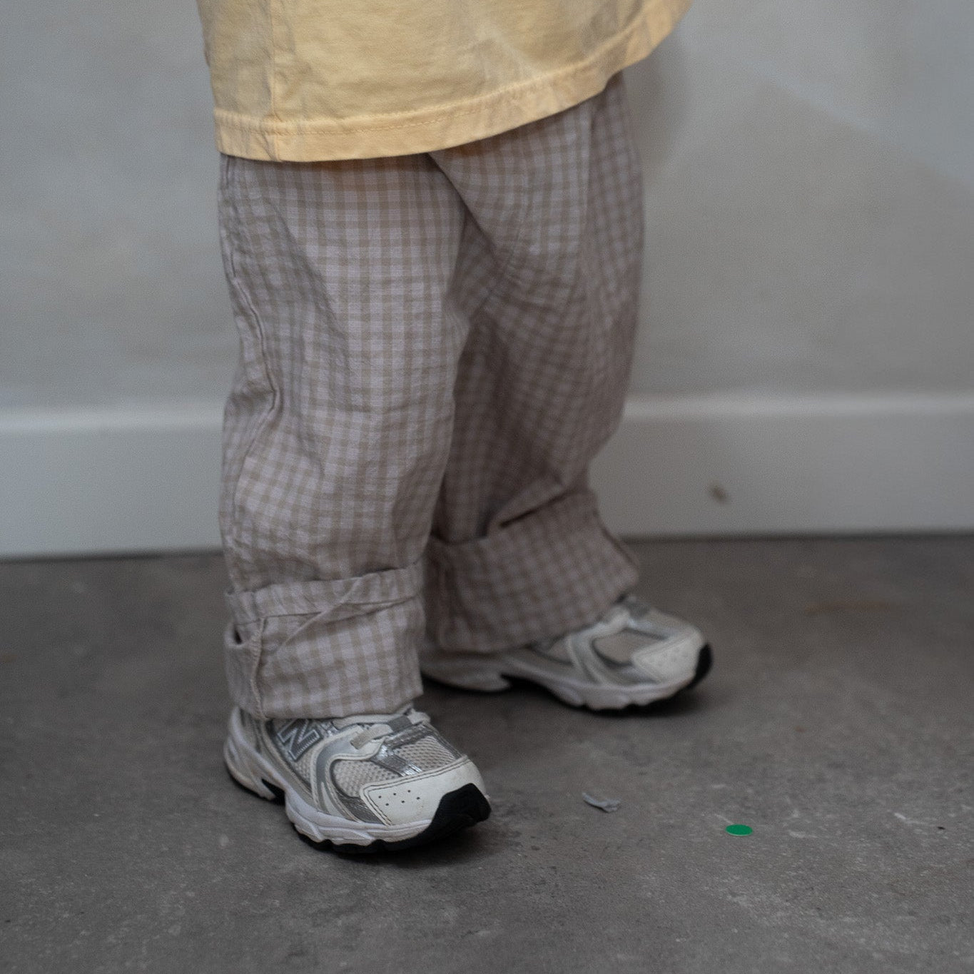 Hose Beige kariert
