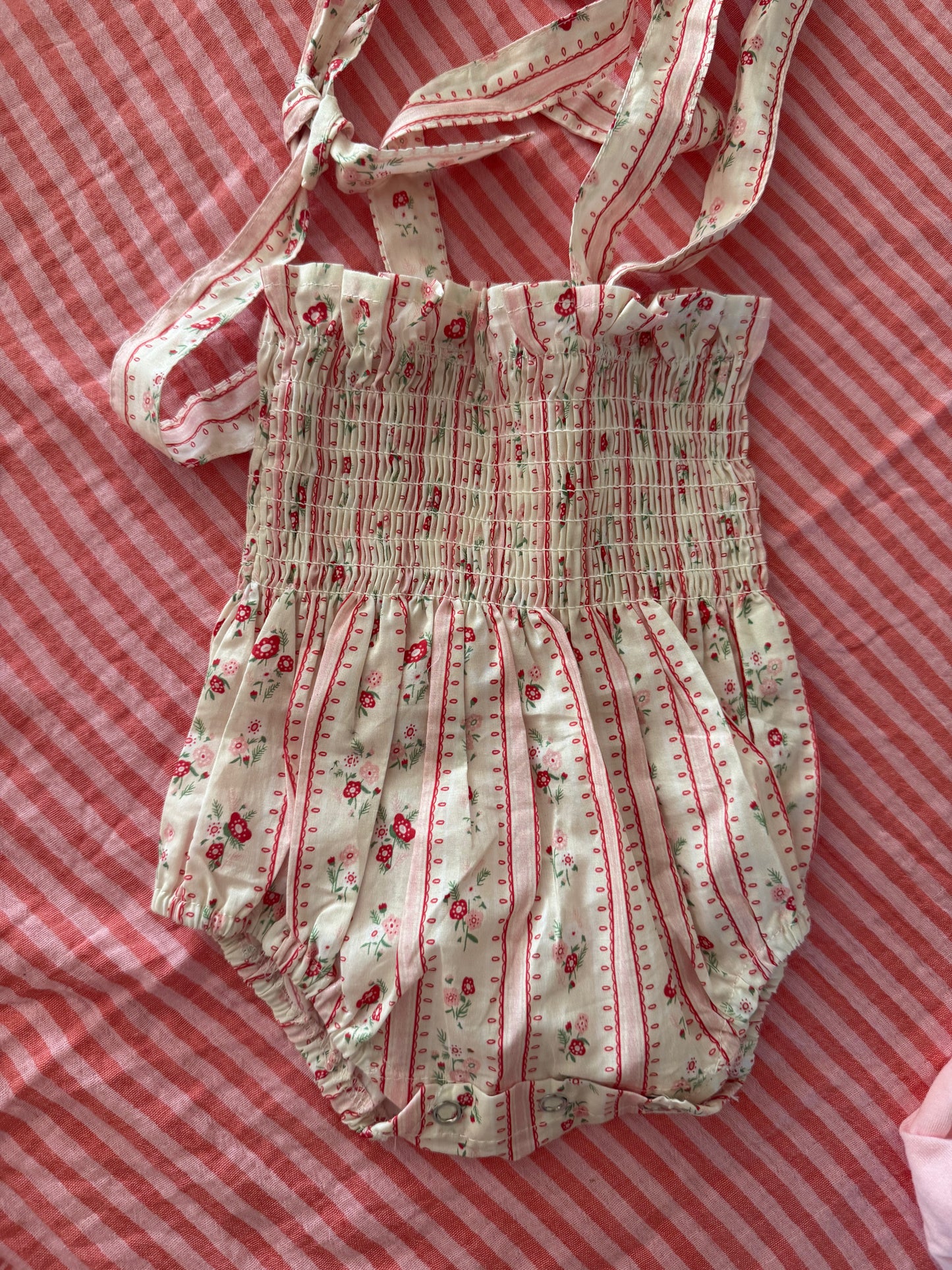 Roze bloemetjes romper 62/68