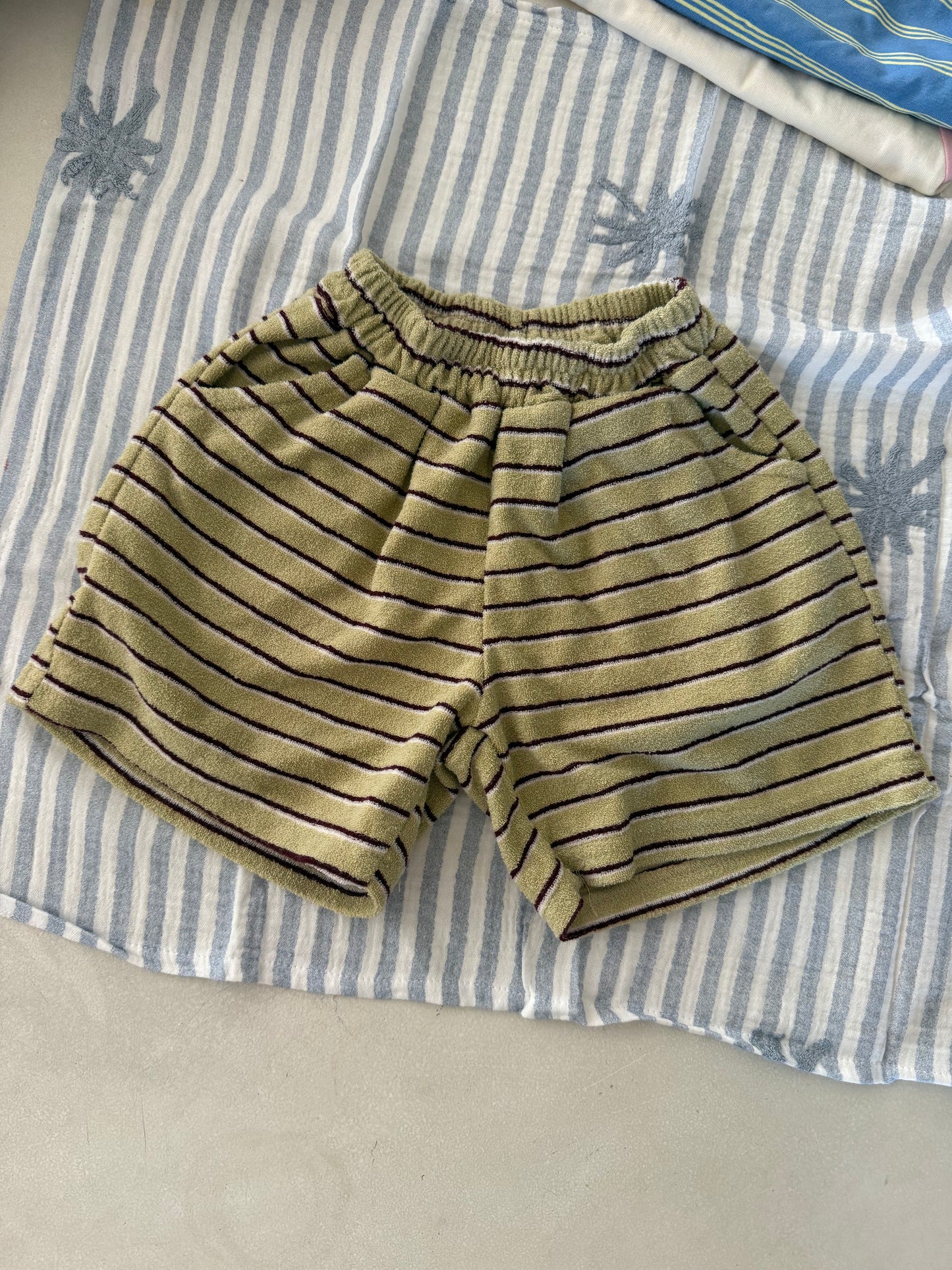Badstof Streep shortje 80/86