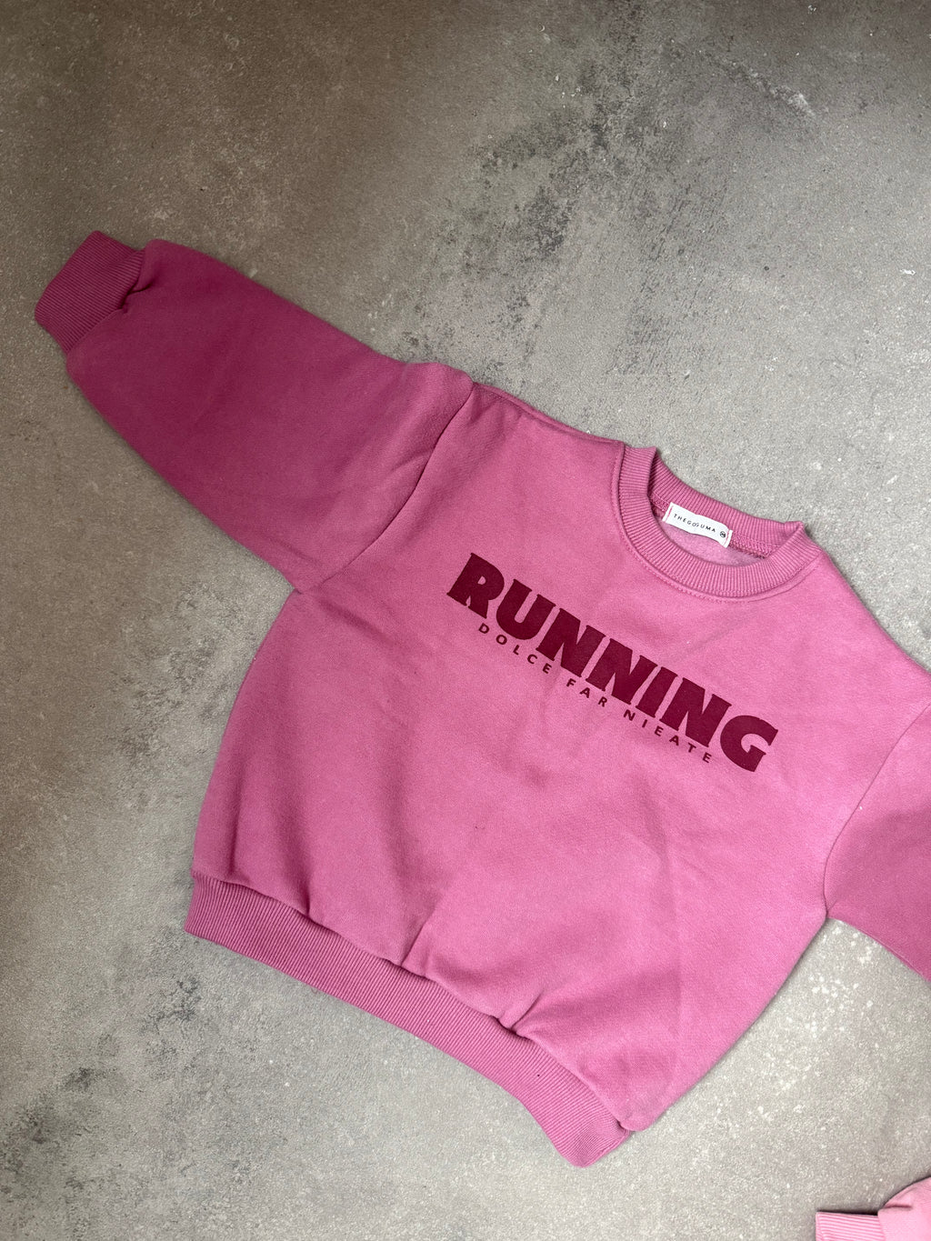 Running sweatshirt roze