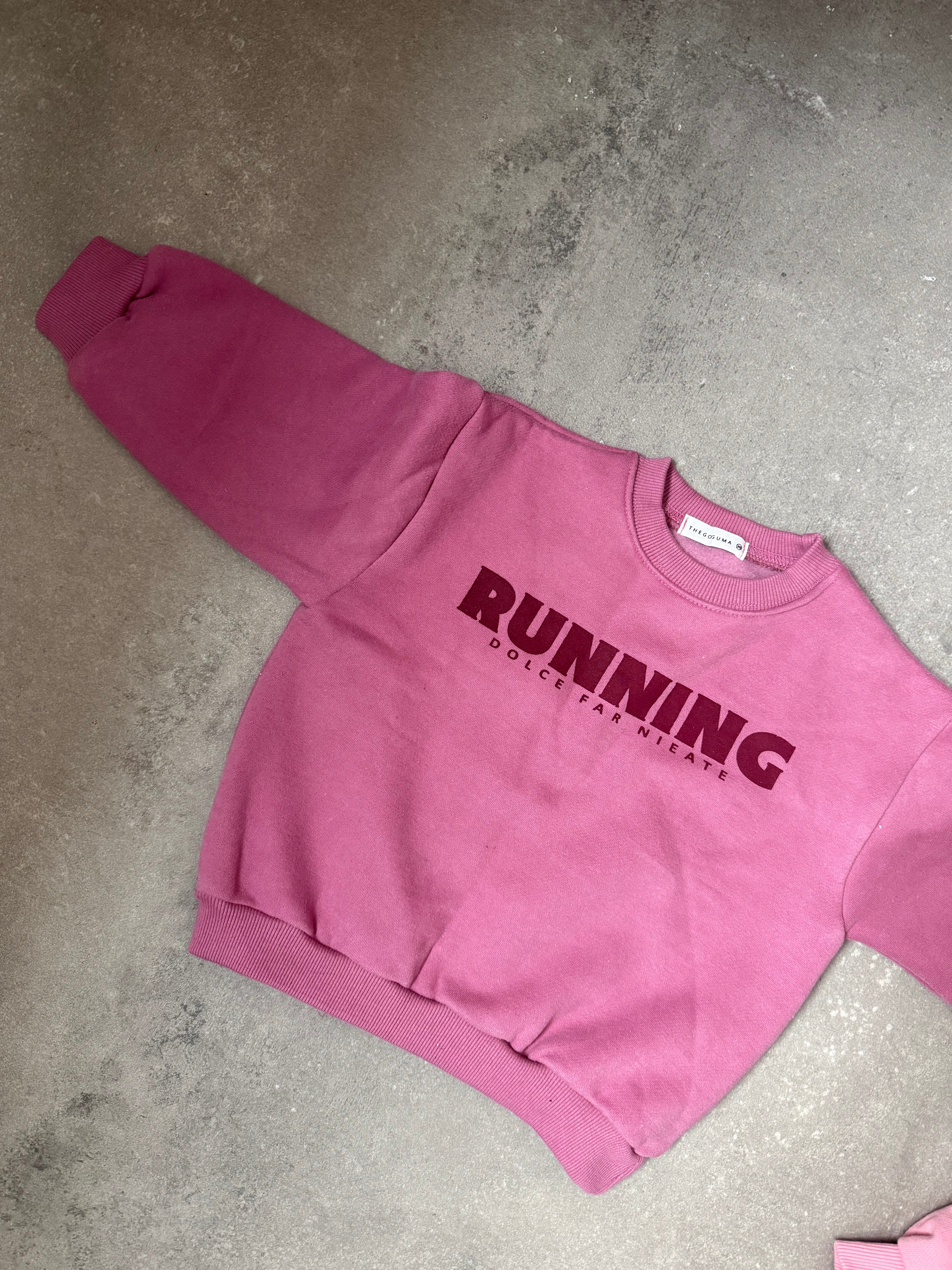 Running sweatshirt roze