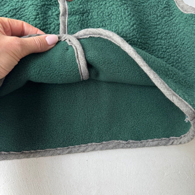 Green teddy vest