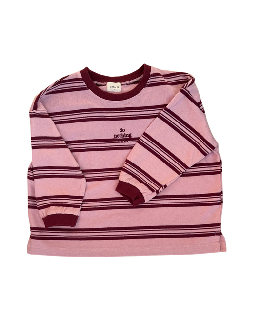 Roze streep trui