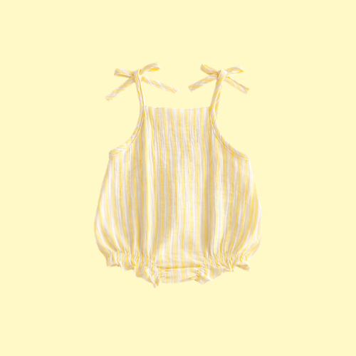 Butter yellow zomer romper