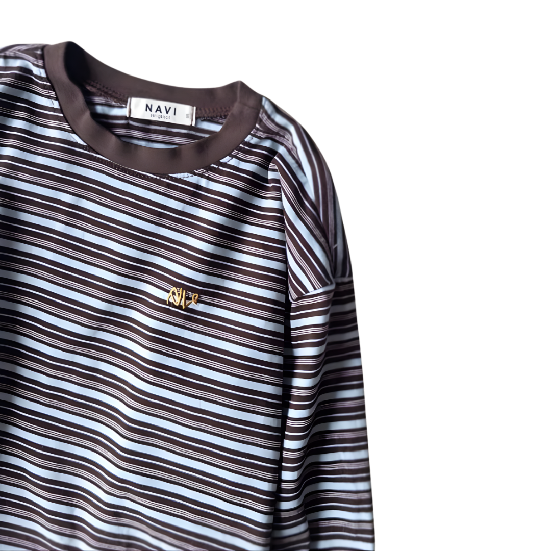 Bruin streepjesshirt