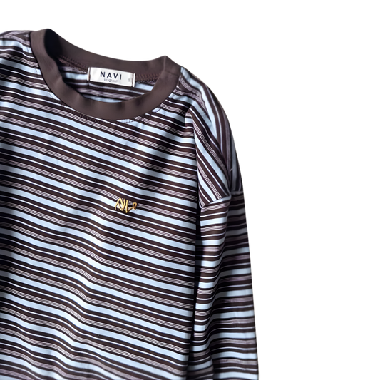 Bruin streepjesshirt