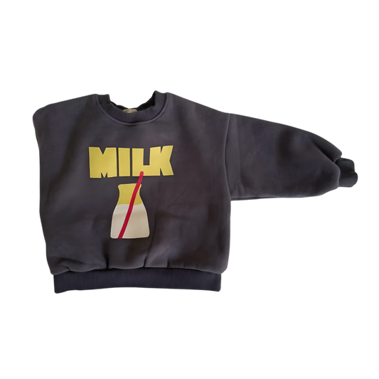 Stoere antracite milk sweater
