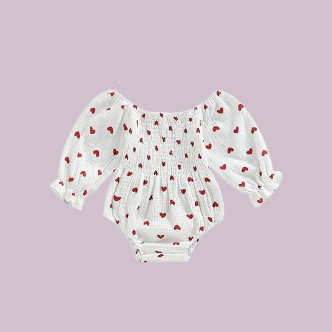 Baby romper hartjes 🤍