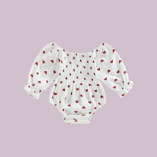 Baby romper hartjes 🤍