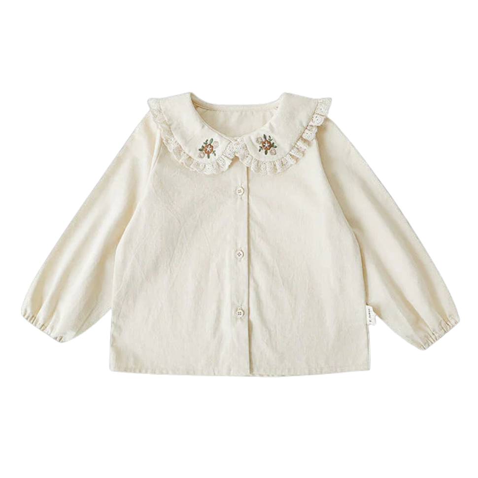 Blouse Daisy Embroidery – Cream