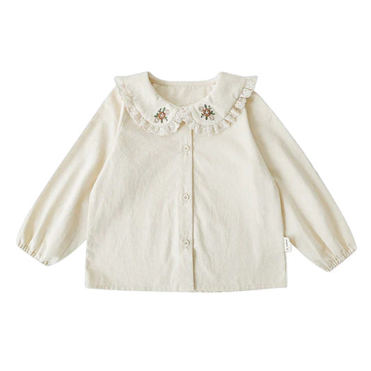 Blouse Daisy Embroidery – Cream