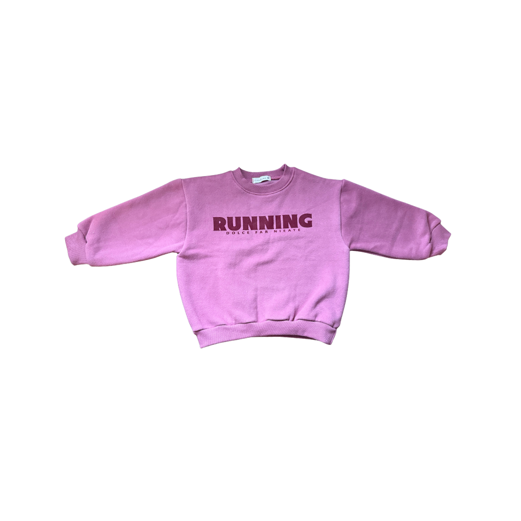 Running sweatshirt roze