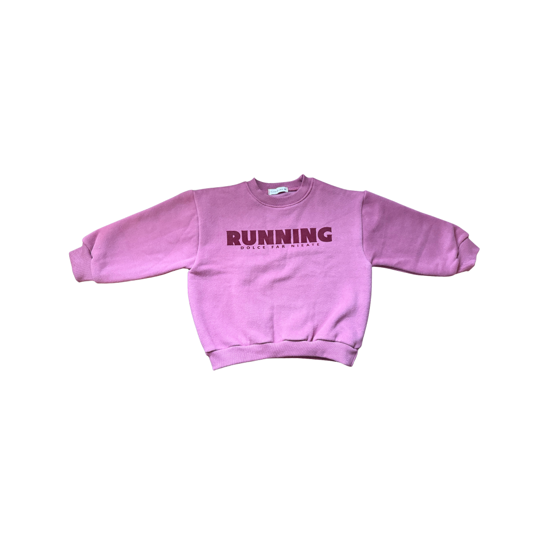 Running sweatshirt roze