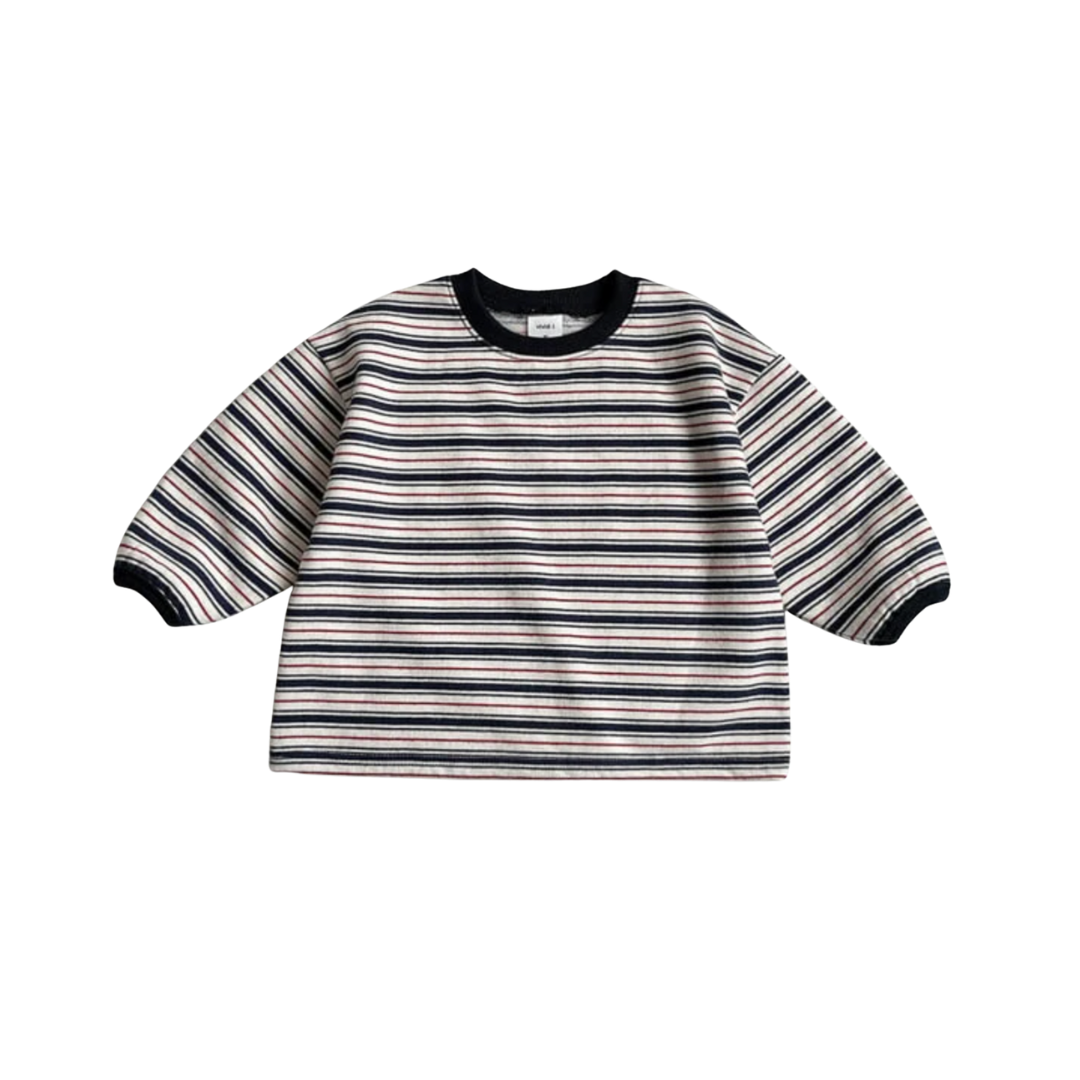 Fleece-Sweatshirt gestreift