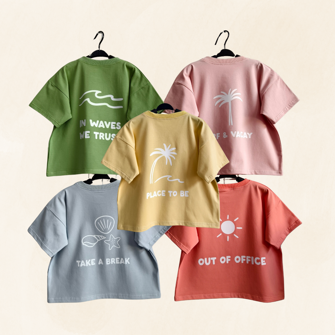 Farbige, hippe Oversized-Shirts