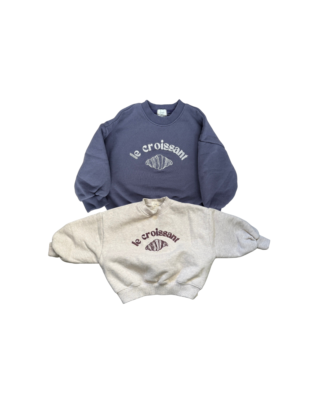 Croissant Pullover Grau/Beige